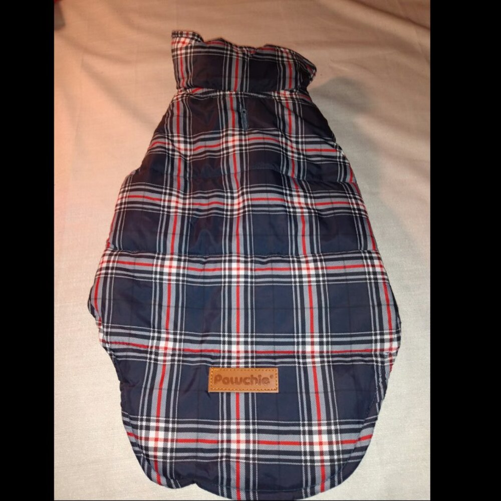 Powchie Navy Plaid Dog Jacket